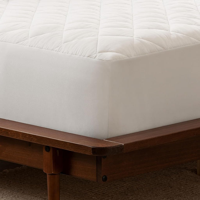 Serta Simply Clean Triple Action Mattress Pad, Waterproof Mattress Pad, Ultra Soft and Stain-Resistant Mattress Pad, Machine Washable, Twin XL, White