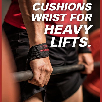 Harbinger Merlot Unisex Adult Padded Cotton Lifting Straps Weight Lifting Straps