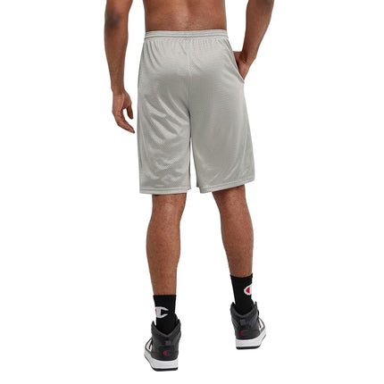 Champion Men's Mesh Gym, Lightweight Shorts (Reg. Or Big & Tall), Athletic Gray C Patch Logo, XXX-Large