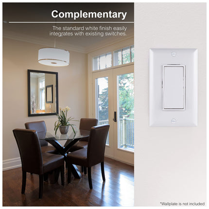 GE 3 Way Designer Rocker On/Off Switch - White