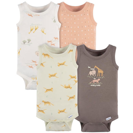 Gerber Baby Boys Multi-pack Sleeveless Onesies Bodysuit, Blue Bike, 6-9 Months