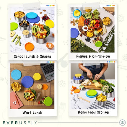 Everusely Stainless Steel Microwave Food Containers 5 Buzzers