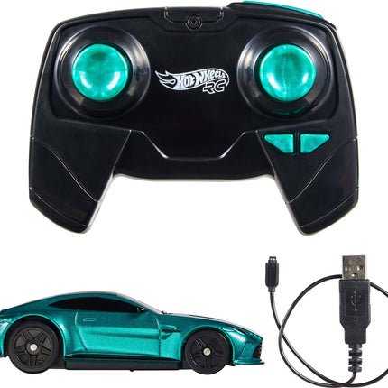 Hot Wheels RC Aston Martin Vantage in 1:64 Scale, Remote-Control Car
