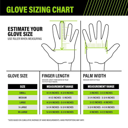 AWP Pro Fingerless Work Gloves for Men And Women, Form-Fitting Performance Design, Large