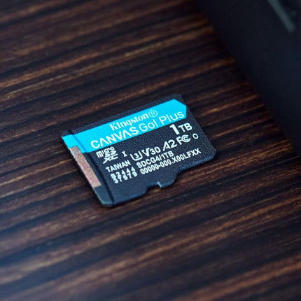 Kingston Canvas Go Plus microSDXC Memory Card Gen4 200MB/s A2 U3 V30 128GB Card + Adapter-SDCG4/128GB