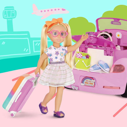 Glitter Girls 14 Inch Doll Clothes, Suitcase Fashion Set, 3 Outfits, Medium