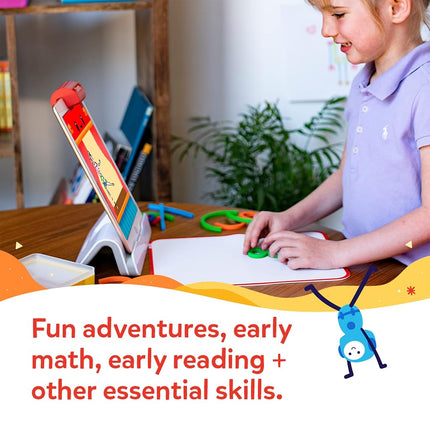 Osmo - Little Genius Starter Kit for iPad + Early Math Adventure - 6 Educational Learning Games - Ages 3-5 - Counting, Shapes, Phonics & Creativity (Osmo iPad Base Included) (Amazon Exclusive)