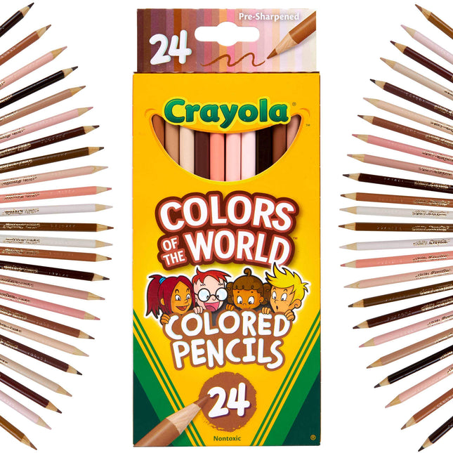 Crayola Colors of the World Bulk Colored Pencil Set - 6 Packs (24ct), Skin Tone Kids Colored Pencils for Kids, Bulk Teacher Classroom Must Haves