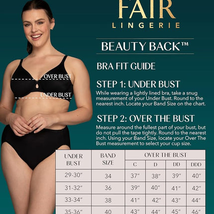 Sujetadores sin forro con aros Vanity Fair para mujer (34C-44DDD), alisadores - Blanco, 38D
