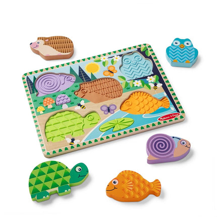 Touch & Feel Wooden Sensory Animal Puzzle