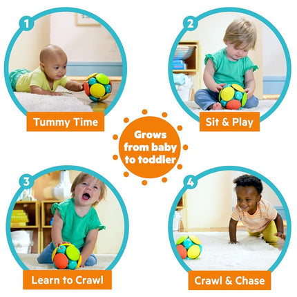 Bright Starts Wobble Bobble Activity Ball Toy, Ages 3 Months+