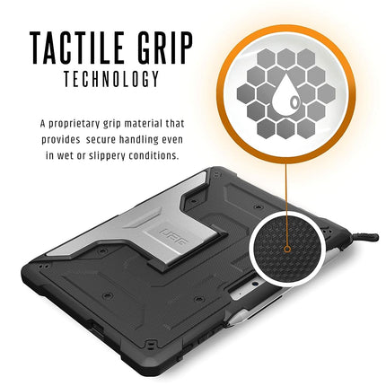 URBAN ARMOR GEAR UAG Designed for Microsoft Surface Go 4/ Surface Go 3 / Surface Go 2 / Surface Go Case 10.5" Metropolis Rugged Aluminum Kickstand Military Drop Tested Protective Cover Black