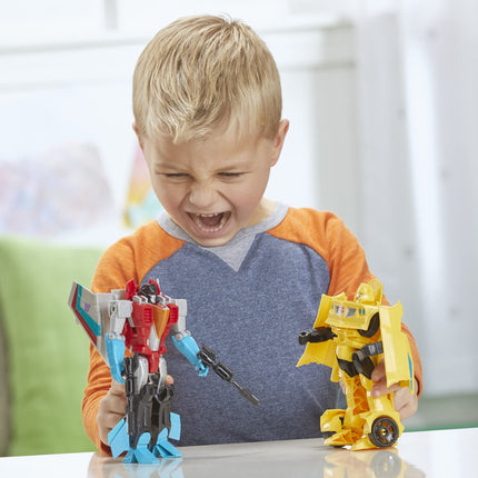 Transformers Toys Heroes and Villains Bumblebee and Starscream 2-Pack 17.5-cm Action Figures