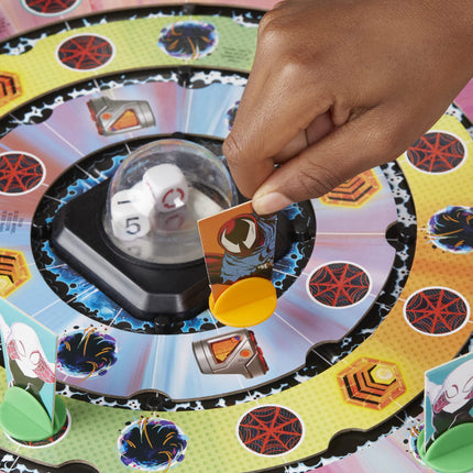 Trouble: Juego de Spider-Man Cruzando el Spider-Verso Parte Uno para fans de Marvel, de 8 años en adelante, juego para 2 a 4 jugadores, con tablero giratorio