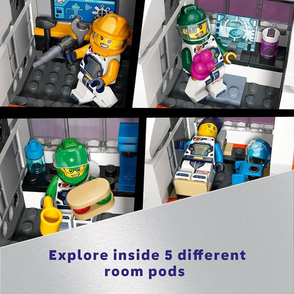 LEGO City Modular Space Station STEM Toy, Modular Exploration Science Toy with 6 Astronaut Minifigures, Gifts for Boys, Girls, and Kids Ages 7 and Up, Building Toy for Kids, 60433