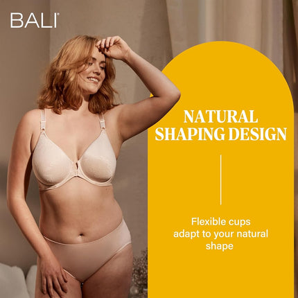 Bali Women's Comfort Revolution Front-Close Shaping Underwire Bra - Gray - 36DD