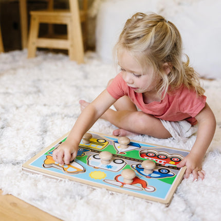 Melissa & Doug Vehículos Puzle de Encaje Grande