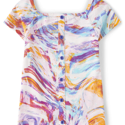 The Children's Place Girls' Short Sleeve Printed R