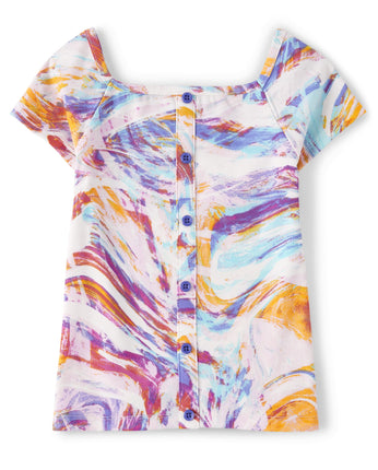 The Children's Place Girls' Short Sleeve Printed R