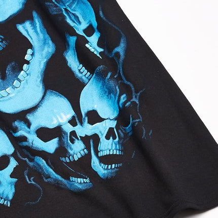 Liquid Blue Men's Vampire Skulls T-Shirt, Black, Large