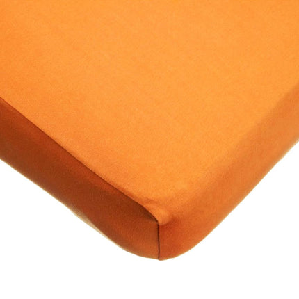 Sábana ajustable de punto de algodón 100 % natural Supreme de American Baby Company para cunas y colchones infantiles estándar, naranja, suave y transpirable, para niños y niñas, naranja quemado, 71x132x23 (paquete de 1)