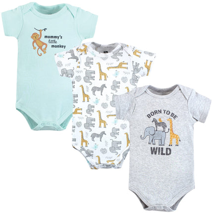Hudson Baby Baby Cotton Bodysuits, Little Monkey, 