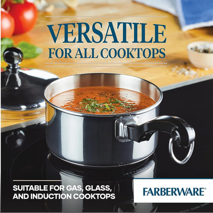 Farberware Classic Stainless Steel 1-Quart Covered Saucepan