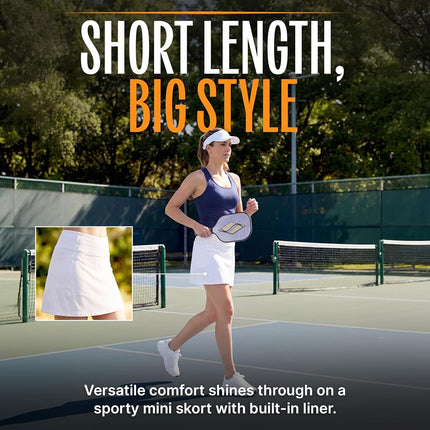 Skechers Women's Go Walk 16 Inch Skort, White, M