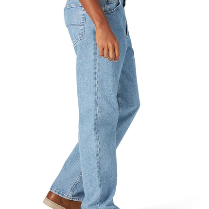 Wrangler Authentics Men's Classic 5-Pocket Relaxed Fit Cotton Jean, Stone Bleach, 56W x 30L