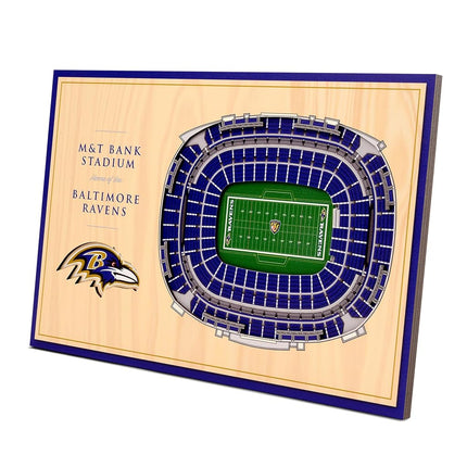 YouTheFan NFL Baltimore Ravens Unisex Baltimore RavensDesktop Stadium View, Wood Grain, Desktop
