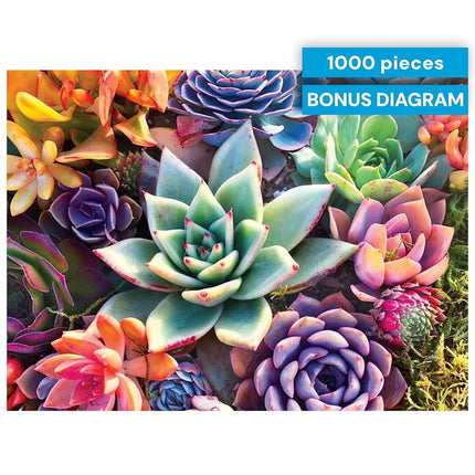 Buffalo Games 11985 Simple Succulent Puzzle, Green, L