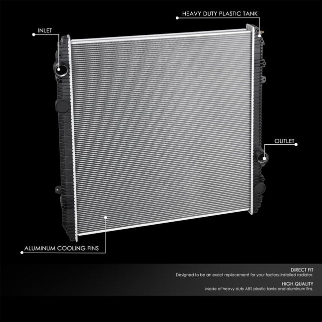DNA MOTORING OE Style 3-Row Aluminum Cooling Radiator Compatible with 97-98 Ford LT9522 LT9501 AT9522 / 03-07 Freightliner FLD132 Classic XL / 99-07 Sterling Truck A9500 LT9500,OEM-RA-FL-003