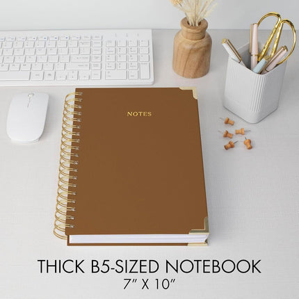 Aesthetic Thick Spiral Notebook Journal For Women in B5 - Linen Hardcover