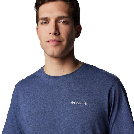 Columbia Men's Thistletown Hills Short Sleeve Hiking Shirt, Dark Mountain Heather, Large