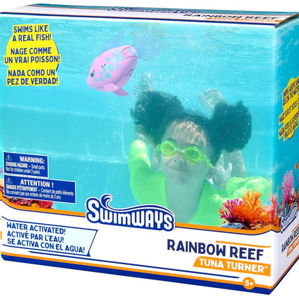 SwimWays Rainbow Reef Fish Toy, Kids Swimming Accessories & Water Toys, Learn to Swim Pool Toys for Kids Ages 5 & Up, Batteries Included, Tuna Turner