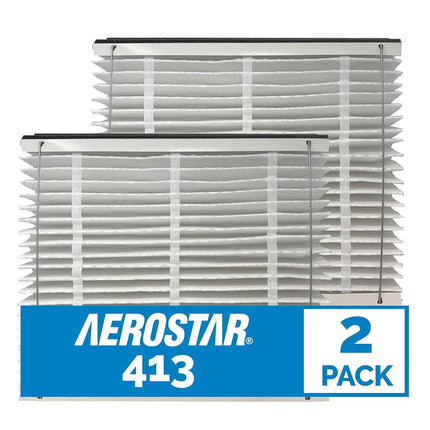 Aerostar MERV 13 Collapsible Replacement Filter for Aprilaire 413,(Pack of 2)