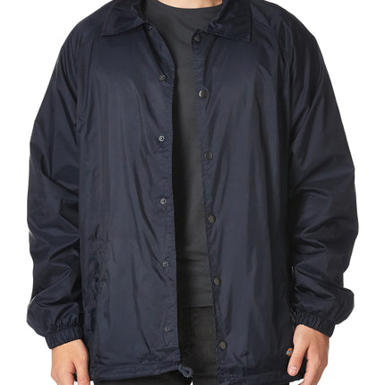 Dickies Men's Snap-Front Nylon Jacket, Dark Navy, 
