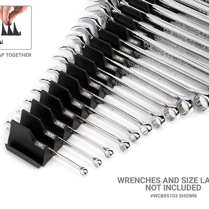 TEKTON 10-Tool Modular Wrench Organizer Set (Black) | OTM92110 | Made in USA
