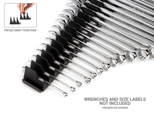 Organizador modular de llaves TEKTON de 10 herramientas (negro) | OTM92110 | Hecho en EE. UU.