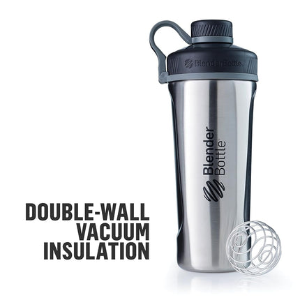 BlenderBottle Radian Insulated Stainless Steel Shaker Bottle, Matte Black, 26-Ounce, C02090