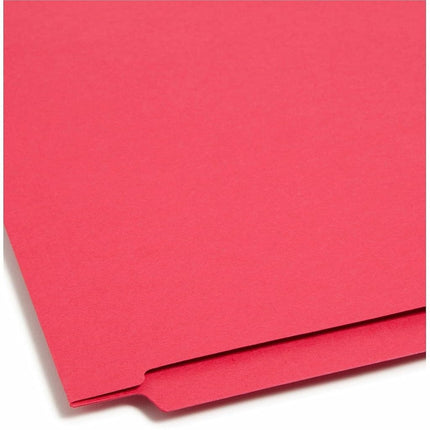 Smead End Tab Folder, Letter, Straight, 11 Point, Red, 100 Per Box (25710)