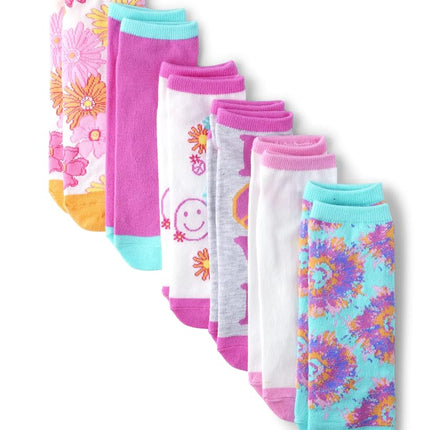 The Children's Place Girls' Ankle Socks, Love 6-pack, Small