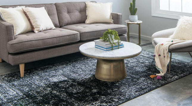 Unique Loom Sofia Collection Traditional Vintage Black Area Rug (2' x 3')