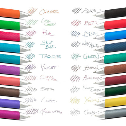 Pentel BL77-V3X EnerGel Retractable Gel Rollerball Pen 0.7mm Ball Diameter = 0.35mm Line Width Refillable Pack of 12 Lilac