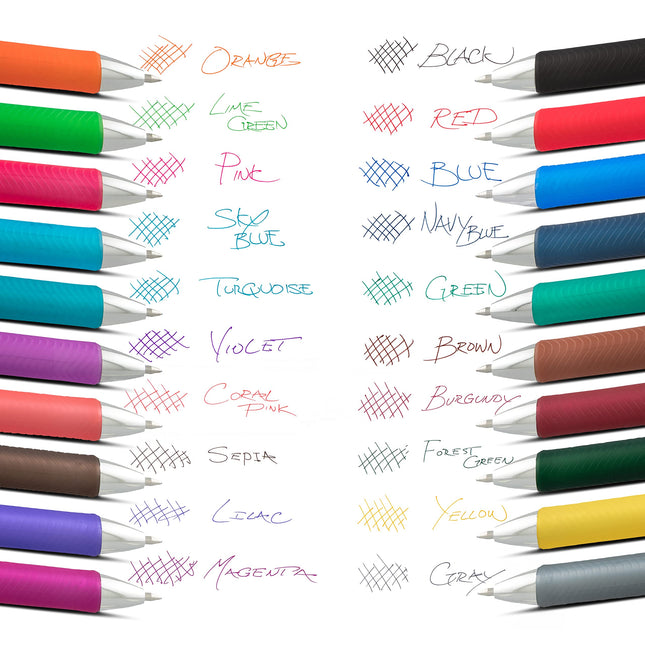 Pentel EnerGel RTX bolígrafo de gel líquido retráctil de 0,7 mm, paquete de 20, colores surtidos - L77BP20M