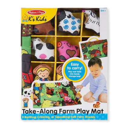 Melissa & Doug Take-Along Farm Play Mat Travel Toy for Babies 6 Months+