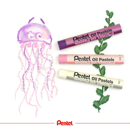 Pentel PHN4-50 Oil Pastels - Pack of 50