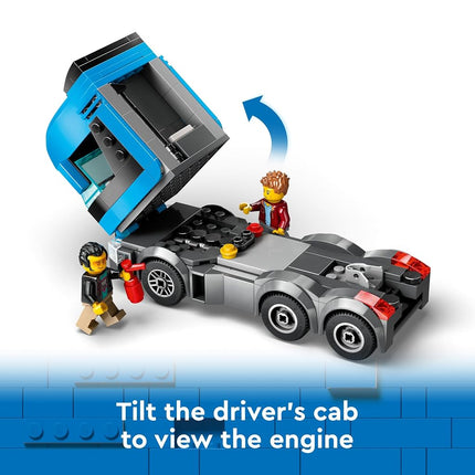 LEGO City Car Transporter Truck with Sports Cars, 4 Vehicle Toy Set for 7 Plus Year Old Kids, Boys & Girls, with Trailer and 4 Minifigures for Imaginative Play, Creative Gift Idea 60408