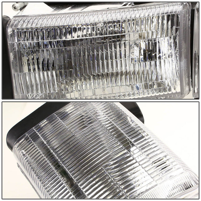 DNA MOTORING HL-OEM-DR94-4P, OEM style Headlight Assembly (Driver and Passenger Side),White