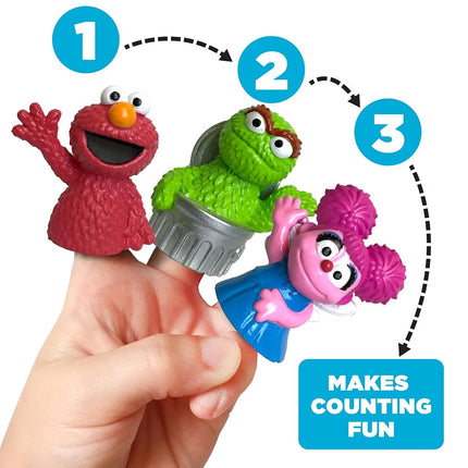 Sesame Street 5 Piece Finger Puppet Set - Party Favors, Educational, Bath Toys, Floating Pool Toys, Beach Toys, Finger Toys, Playtime